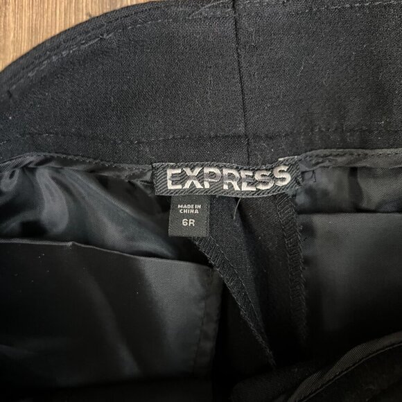 Express Retro Look Black 70’s Sailor High-Waisted Gold Button Flare Dress Pant 6 - Picture 8 of 11